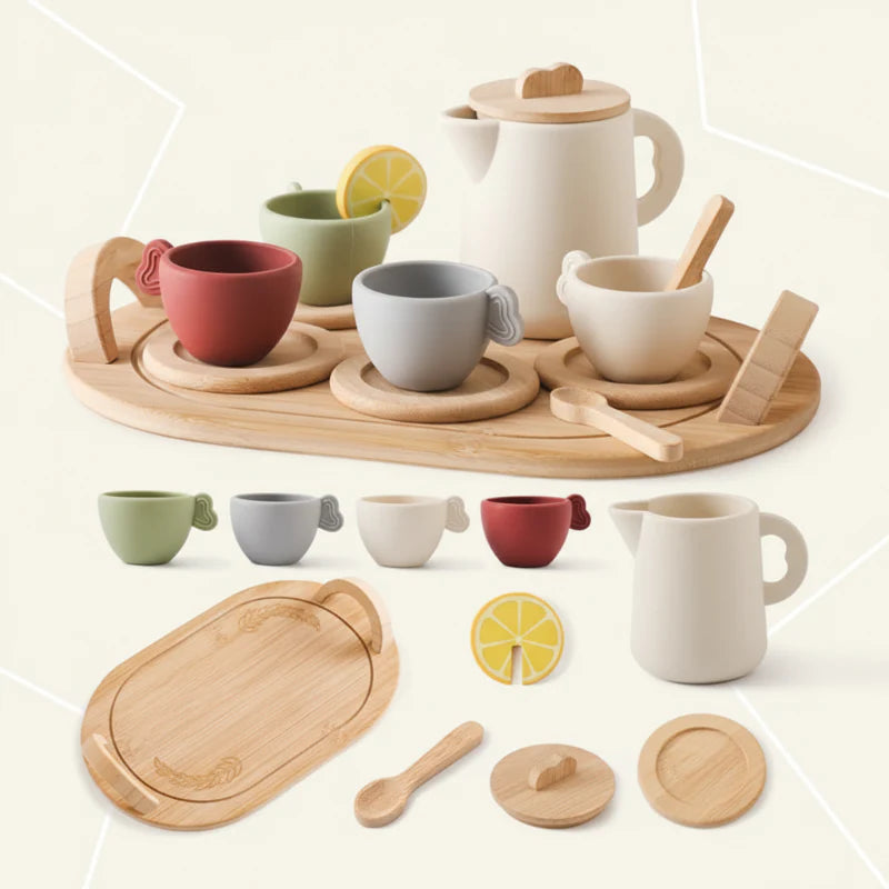 Woods – Leuk & Interactief – Houten Theeset voor Kinderen