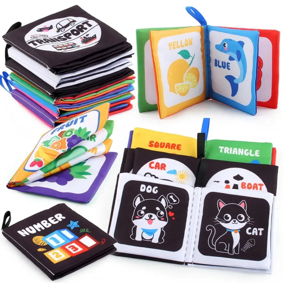 Rattle Book™ - Geluid & Beweging - Stoffen Boekje